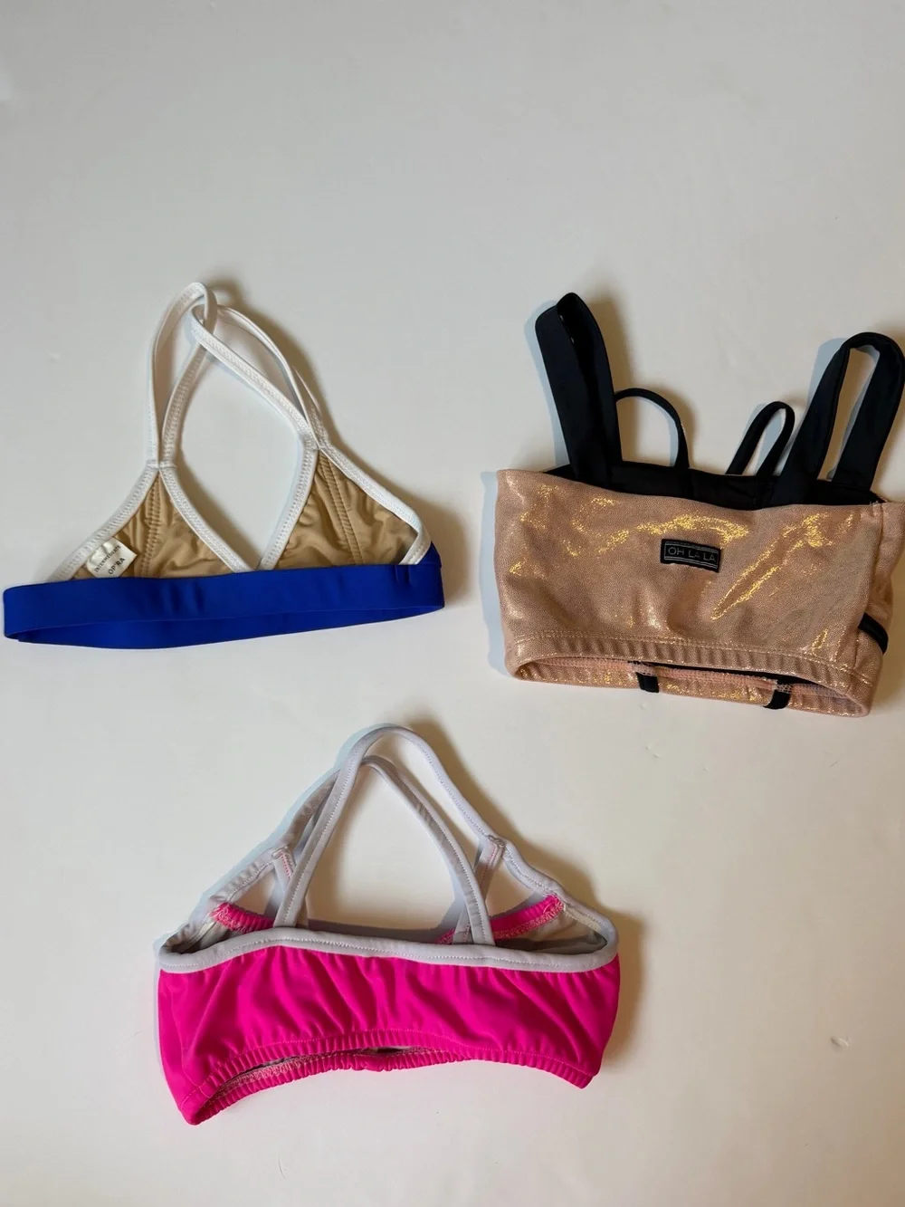 Kids Dance Bra Tops set of 3 - child intermediate